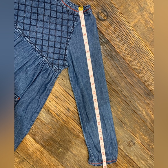 Tommy Hilfiger Denim Dress long sleeve red stitching (5 years) - Picture 8 of 12